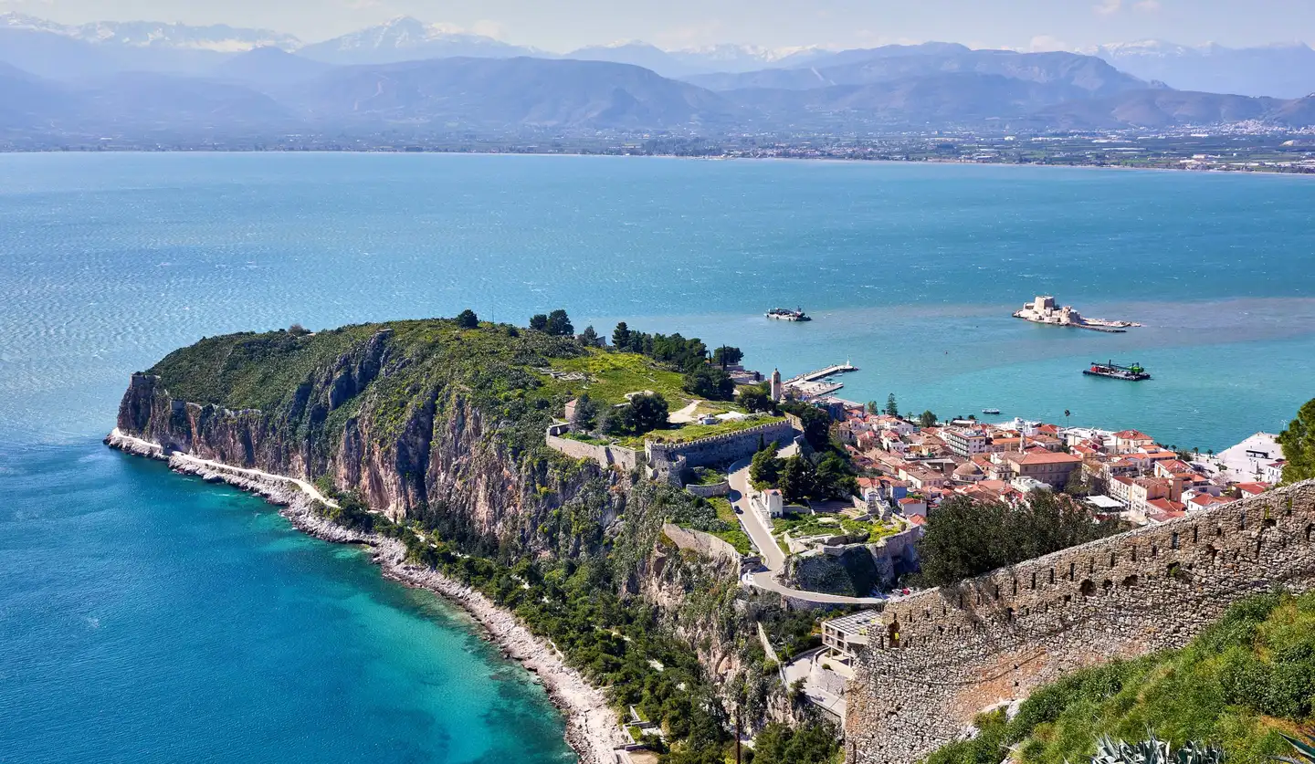 Akronafplia and the Argolic Gulf, from the fortress of Palamidi
